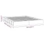 White solid wood bed frame 150x200 cm by vidaXL, Beds and slatted bases - Ref: Foro24-820672, Price: 111,49 €, Discount: %