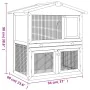 Jaula conejera con 3 puertas madera marrón de vidaXL, Jaulas y habitáculos para animales pequeños - Ref: Foro24-170838, Preci...