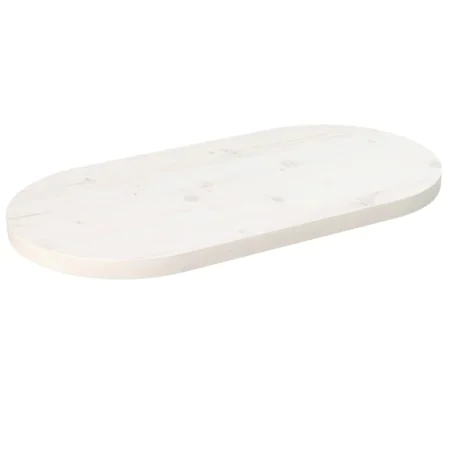Tablero de mesa ovalado madera maciza pino blanco 60x30x2,5 cm de vidaXL, Tableros para mesas - Ref: Foro24-824341, Precio: 2...