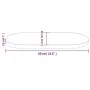 Tablero de mesa ovalado madera maciza de pino 60x30x2,5 cm de vidaXL, Tableros para mesas - Ref: Foro24-824340, Precio: 23,80...