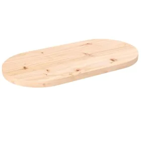 Tablero de mesa ovalado madera maciza de pino 80x40x2,5 cm de vidaXL, Tableros para mesas - Ref: Foro24-824350, Precio: 35,92...