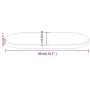 Tablero de mesa ovalado madera maciza de pino 80x40x2,5 cm de vidaXL, Tableros para mesas - Ref: Foro24-824350, Precio: 35,92...