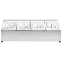 Soporte bandeja Gastronorm con 4 bandejas 1/6 acero inoxidable de vidaXL, Contenedores para utensilios de cocina - Ref: Foro2...