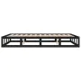 Estructura de cama de madera maciza negra 140x200 cm de vidaXL, Camas y somieres - Ref: Foro24-820800, Precio: 114,55 €, Desc...