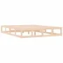 Estructura de cama doble de madera maciza 140x190 cm de vidaXL, Camas y somieres - Ref: Foro24-820841, Precio: 91,68 €, Descu...
