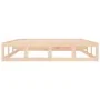 Estructura de cama doble de madera maciza 140x190 cm de vidaXL, Camas y somieres - Ref: Foro24-820841, Precio: 91,68 €, Descu...