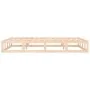 Estructura de cama doble de madera maciza 140x190 cm de vidaXL, Camas y somieres - Ref: Foro24-820841, Precio: 91,68 €, Descu...