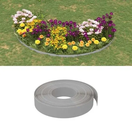 Garden edging 2 pcs gray polyethylene 10 m 10 cm by vidaXL, Garden edging and edging - Ref: Foro24-3155428, Price: 34,99 €, D...