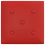 Paneles pared 12 uds cuero sintético rojo tinto 30x30 cm 1,08m² de vidaXL, Recubrimiento de paredes - Ref: Foro24-343979, Pre...