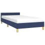 Estructura de cama con cabecero de tela azul 80x200 cm de vidaXL, Camas y somieres - Ref: Foro24-347373, Precio: 102,06 €, De...