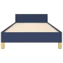 Estructura de cama con cabecero de tela azul 80x200 cm de vidaXL, Camas y somieres - Ref: Foro24-347373, Precio: 102,06 €, De...
