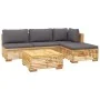 Juego muebles de jardín 5 piezas y cojines madera maciza teca de vidaXL, Conjuntos de jardín - Ref: Foro24-3100856, Precio: 8...