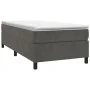 Dark gray velvet bed frame 100x200 cm by vidaXL, Beds and slatted bases - Ref: Foro24-3121103, Price: 84,45 €, Discount: %