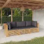 Juego muebles de jardín 3 piezas y cojines madera maciza teca de vidaXL, Conjuntos de jardín - Ref: Foro24-3100866, Precio: 6...