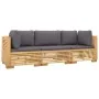 Juego muebles de jardín 3 piezas y cojines madera maciza teca de vidaXL, Conjuntos de jardín - Ref: Foro24-3100866, Precio: 6...