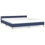 Estructura de cama con cabecero de tela azul 180x200 cm de vidaXL, Camas y somieres - Ref: Foro24-347437, Precio: 127,20 €, D...