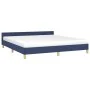 Estructura de cama con cabecero de tela azul 180x200 cm de vidaXL, Camas y somieres - Ref: Foro24-347437, Precio: 127,20 €, D...