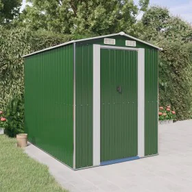 Cobertizo de jardín acero galvanizado verde 192x274x223 cm de vidaXL, Cobertizos - Ref: Foro24-3147428, Precio: 386,89 €, Des...