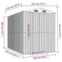 Cobertizo de jardín acero galvanizado verde 192x274x223 cm de vidaXL, Cobertizos - Ref: Foro24-3147428, Precio: 386,89 €, Des...