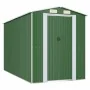 Cobertizo de jardín acero galvanizado verde 192x357x223 cm de vidaXL, Cobertizos - Ref: Foro24-3147429, Precio: 478,53 €, Des...