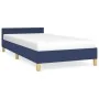 Estructura de cama con cabecero de tela azul 90x190 cm de vidaXL, Camas y somieres - Ref: Foro24-347381, Precio: 104,02 €, De...