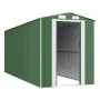 Cobertizo de jardín acero galvanizado verde 192x523x223 cm de vidaXL, Cobertizos - Ref: Foro24-3147431, Precio: 724,84 €, Des...