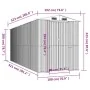 Cobertizo de jardín acero galvanizado verde 192x523x223 cm de vidaXL, Cobertizos - Ref: Foro24-3147431, Precio: 724,84 €, Des...