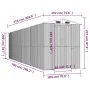 Cobertizo de jardín acero galvanizado verde 192x772x223 cm de vidaXL, Cobertizos - Ref: Foro24-3147434, Precio: 977,81 €, Des...