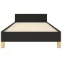 Estructura de cama con cabecero de tela negro 100x200 cm de vidaXL, Camas y somieres - Ref: Foro24-3125035, Precio: 128,88 €,...