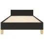 Estructura de cama con cabecero de tela negro 90x200 cm de vidaXL, Camas y somieres - Ref: Foro24-3125270, Precio: 138,24 €, ...