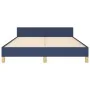 Estructura de cama con cabecero de tela azul 140x190 cm de vidaXL, Camas y somieres - Ref: Foro24-3124893, Precio: 235,39 €, ...