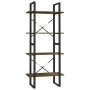 Estantería contrachapada 4 niveles roble marrón 60x30x140 cm de vidaXL, Librerías y estanterías - Ref: Foro24-821311, Precio:...