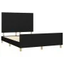 Bed frame with black fabric headboard 140x190 cm by vidaXL, Beds and slatted bases - Ref: Foro24-3124889, Price: 203,64 €, Di...