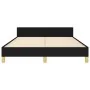 Bed frame with black fabric headboard 140x190 cm by vidaXL, Beds and slatted bases - Ref: Foro24-3124889, Price: 203,64 €, Di...