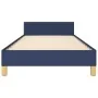 Bed frame with blue fabric headboard 80x200 cm by vidaXL, Beds and slatted bases - Ref: Foro24-3124853, Price: 155,88 €, Disc...