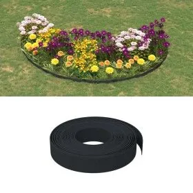 Garden edging 2 pcs black polyethylene 10 m 10 cm by vidaXL, Garden edging and edging - Ref: Foro24-3155432, Price: 40,72 €, ...