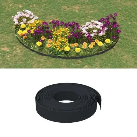Garden edging 2 pcs black polyethylene 10 m 10 cm by vidaXL, Garden edging and edging - Ref: Foro24-3155432, Price: 40,72 €, ...