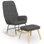 Rocking chair with stool in dark gray fabric by vidaXL, Rocking chairs - Ref: Foro24-3097705, Price: 146,45 €, Discount: %