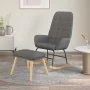 Sillón mecedora con taburete tela gris claro de vidaXL, Mecedoras - Ref: Foro24-3097704, Precio: 146,08 €, Descuento: %