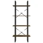 Estantería contrachapada 4 niveles roble marrón 60x30x140 cm de vidaXL, Librerías y estanterías - Ref: Foro24-821311, Precio:...