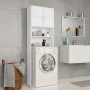 Armario de lavadora madera contrachapada blanco 64x25,5x190 cm de vidaXL, Accesorios para lavadoras y secadoras - Ref: Foro24...