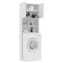 Armario de lavadora madera contrachapada blanco 64x25,5x190 cm de vidaXL, Accesorios para lavadoras y secadoras - Ref: Foro24...