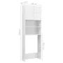 Armario de lavadora madera contrachapada blanco 64x25,5x190 cm de vidaXL, Accesorios para lavadoras y secadoras - Ref: Foro24...