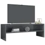 Mueble de TV madera contrachapada gris brillante 120x40x40 cm de vidaXL, Muebles TV - Ref: Foro24-800044, Precio: 52,76 €, De...