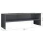 Mueble de TV madera contrachapada gris brillante 120x40x40 cm de vidaXL, Muebles TV - Ref: Foro24-800044, Precio: 52,76 €, De...