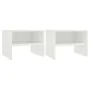 Bedside tables 2 pcs white plywood 40x30x30 cm by vidaXL, Nightstands - Ref: Foro24-800064, Price: 37,58 €, Discount: %