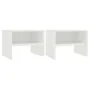 Mesitas de noche 2 uds madera contrachapada blanco 40x30x30 cm de vidaXL, Mesitas de noche - Ref: Foro24-800064, Precio: 37,5...
