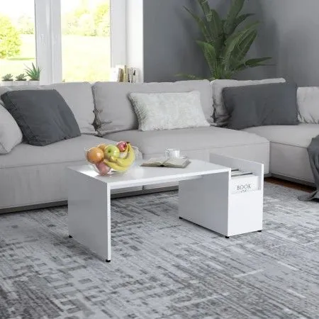 Mesa de centro madera contrachapada blanco 90x45x35 cm de vidaXL, Mesas de centro - Ref: Foro24-802921, Precio: 34,56 €, Desc...