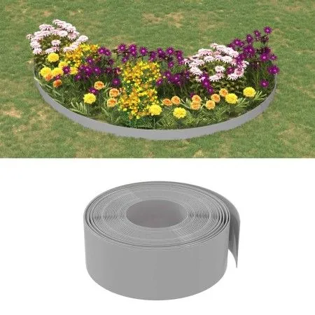 Garden edging 4 pcs gray polyethylene 10 m 20 cm by vidaXL, Garden edging and edging - Ref: Foro24-3155454, Price: 163,59 €, ...