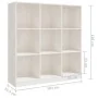 Estantería/divisor espacios madera pino blanco 104x33,5x110 cm de vidaXL, Librerías y estanterías - Ref: Foro24-809973, Preci...